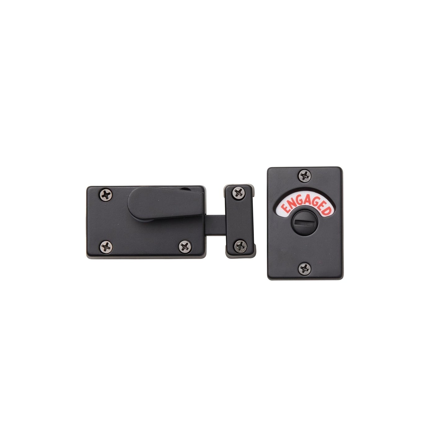 Delf Trade Matte Black Toilet Indicator Bolt Lock - 160 x 40 x 30mm