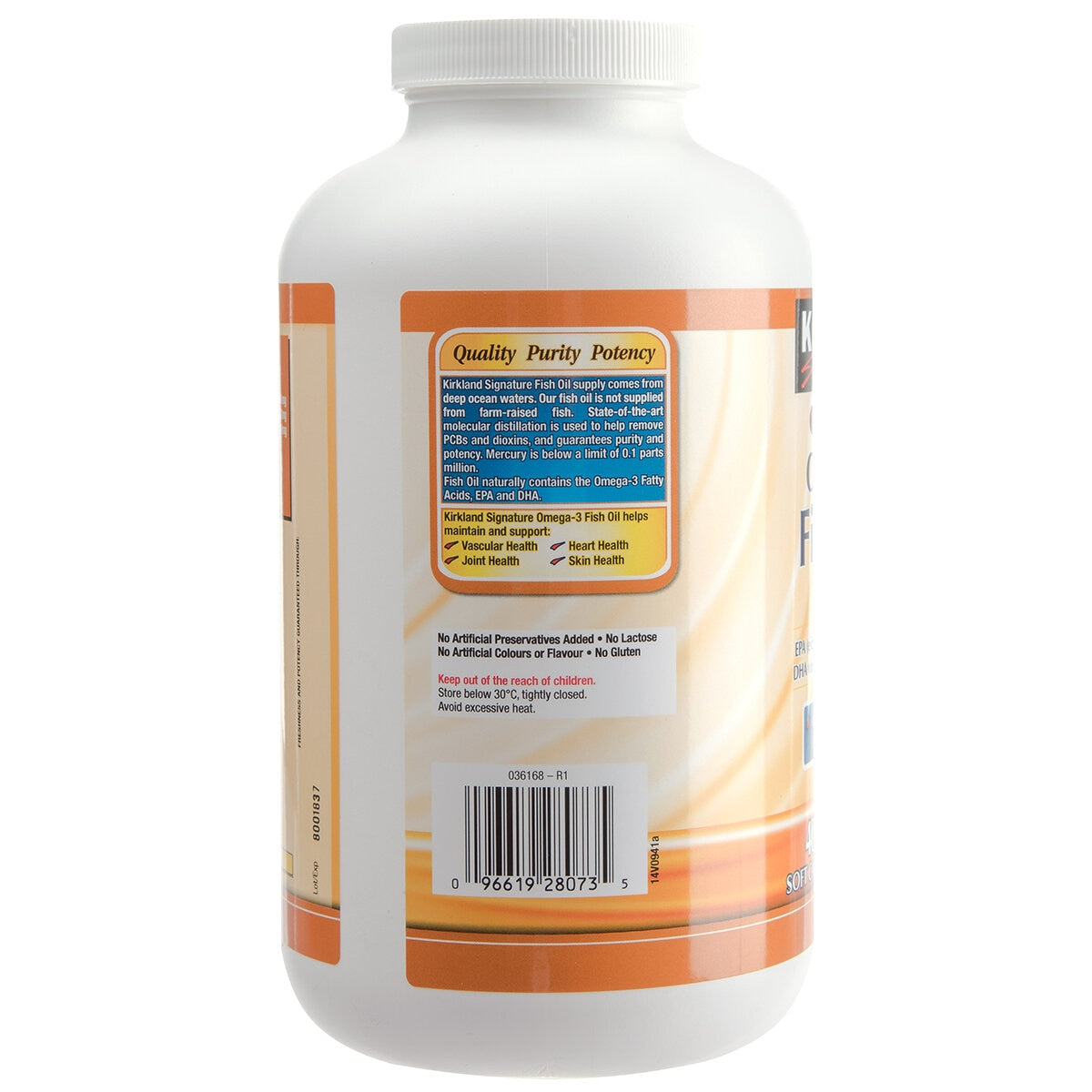 Kirkland Signature Omega-3 Fish Oil 1000mg 400 Capsules