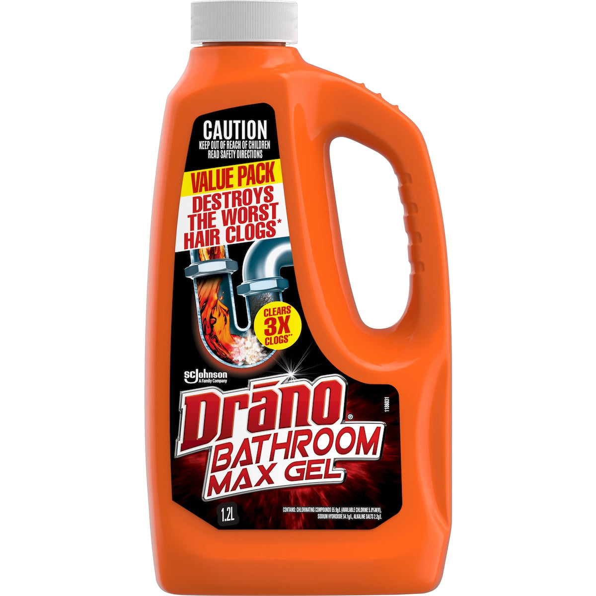 Drano Bathroom Max Gel Drain Cleaner 1.2L