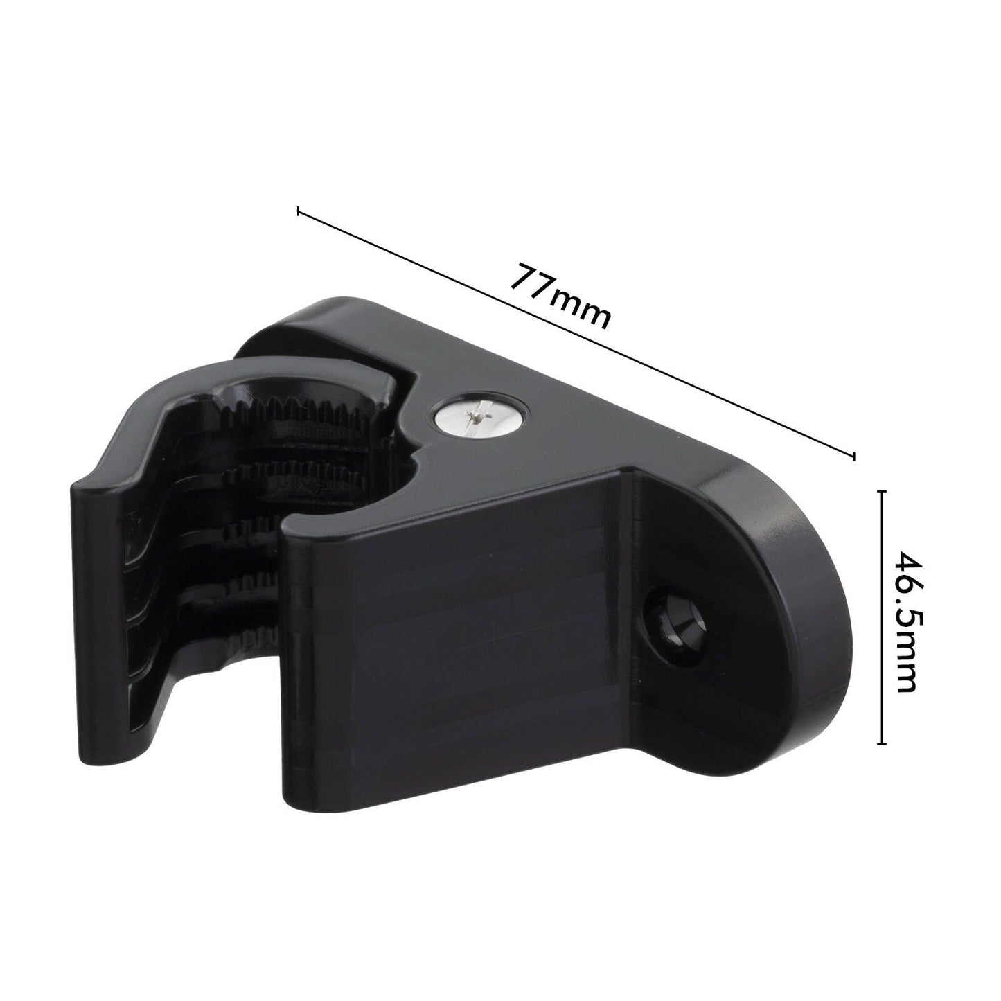 Deta EV Wall Mount Cable Holder - 31 x 46.5 x 77mm - 2 Pack - Black