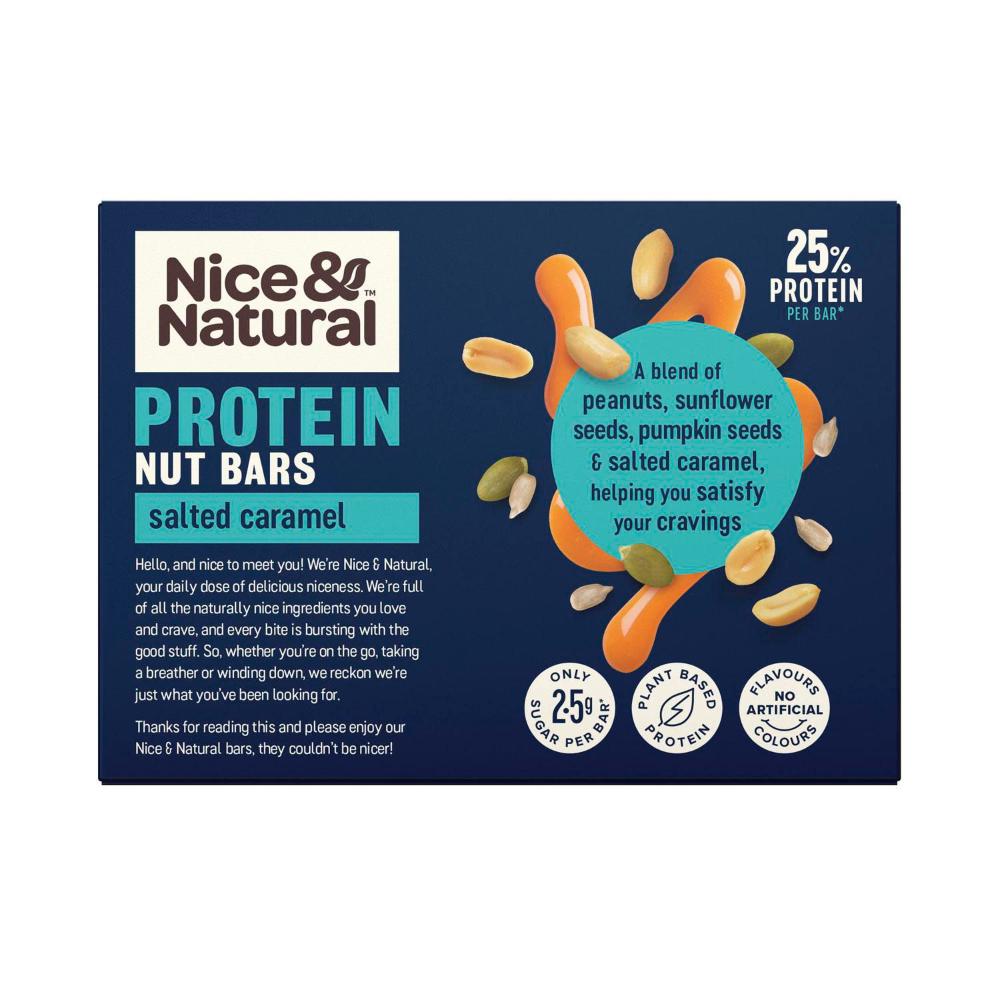 Nice & Natural Protein Nut Bars Salted Caramel With Superseeds 5 Pack - 165g