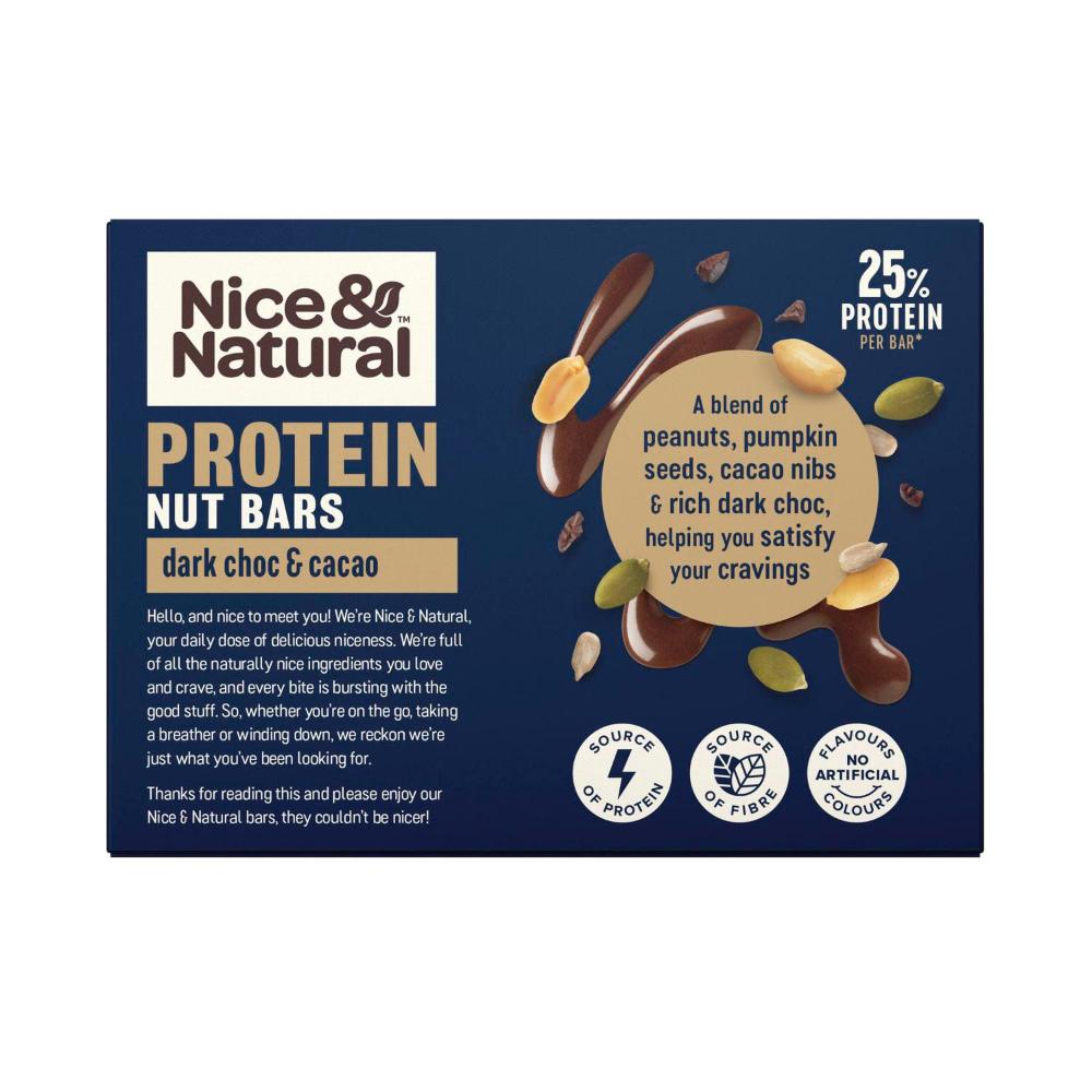 Nice & Natural Protein Nut Bars Dark Choc & Cacao 5 Pack - 165g
