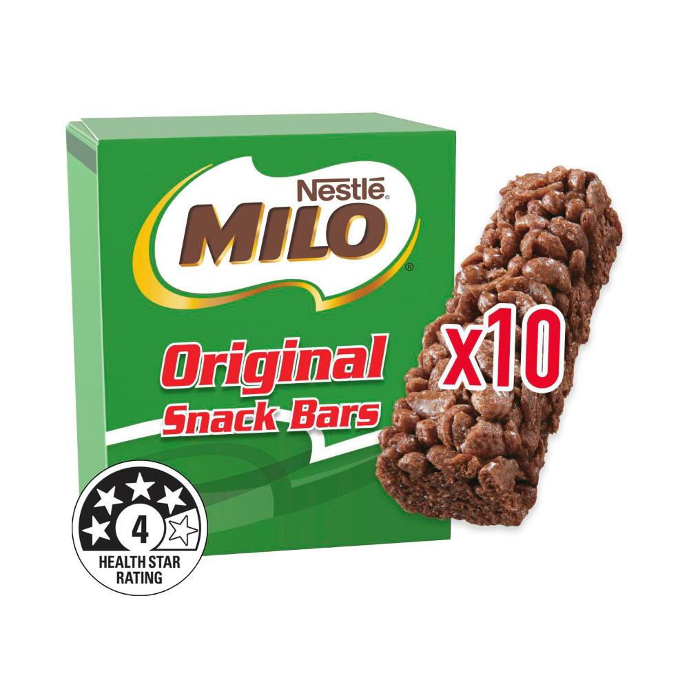 Nestle Milo Original Snack Bars 10 Pack - 210g