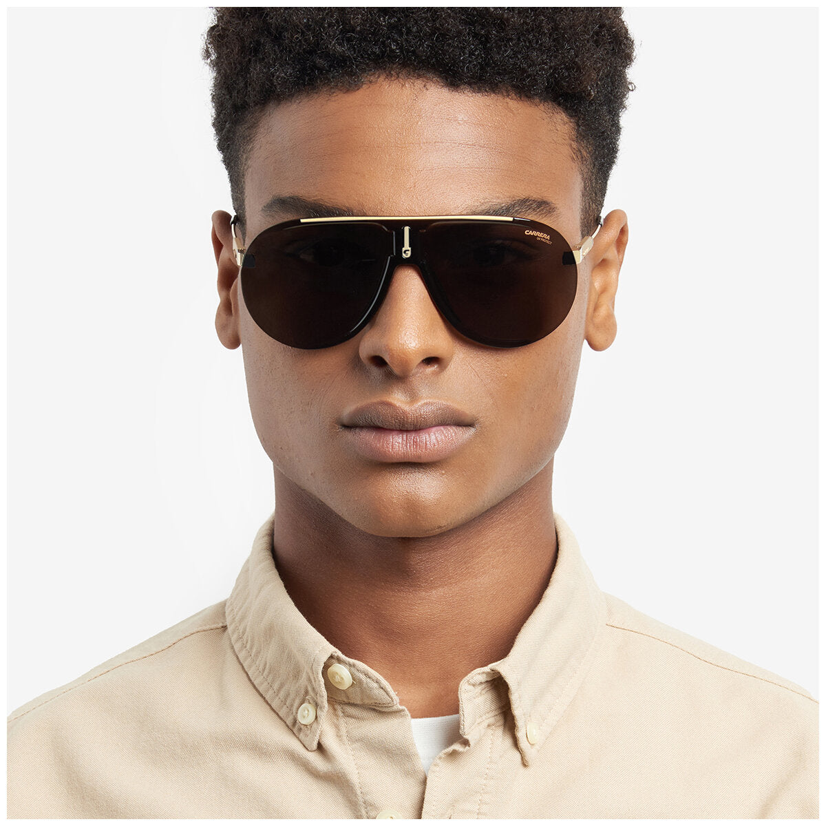 Carrera Superchampion Men's Sunglasses Black/Gold