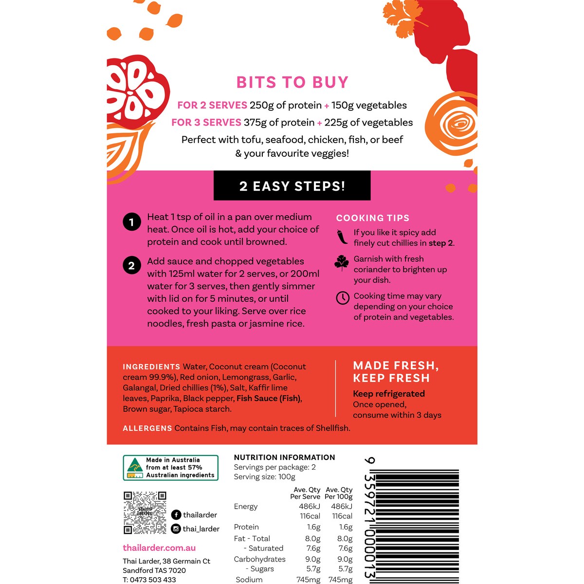 Thai Larder Red Curry Sauce 200g