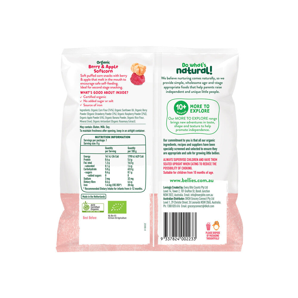 Little Bellies Softcorn Berry & Apple - 8g