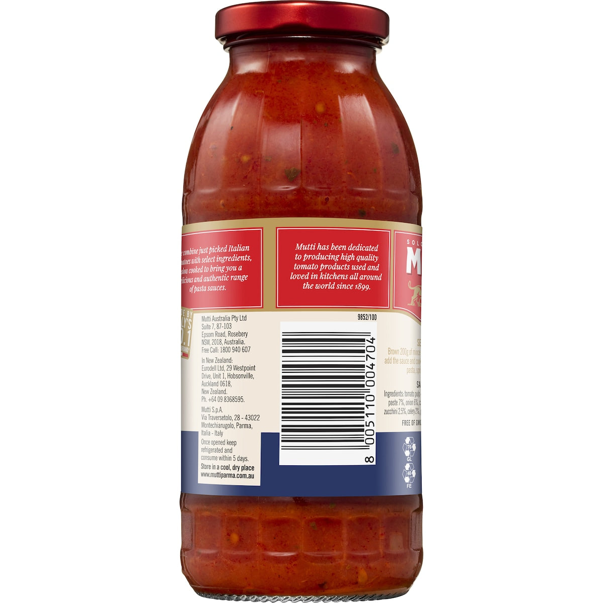 Mutti Sugo Semplice Pasta Sauce Bolognese 400g