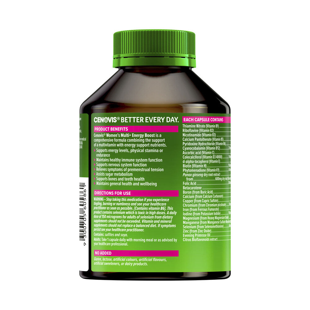 Cenovis Women's Multivitamin + Energy Boost Multi Capsules - 100 pack