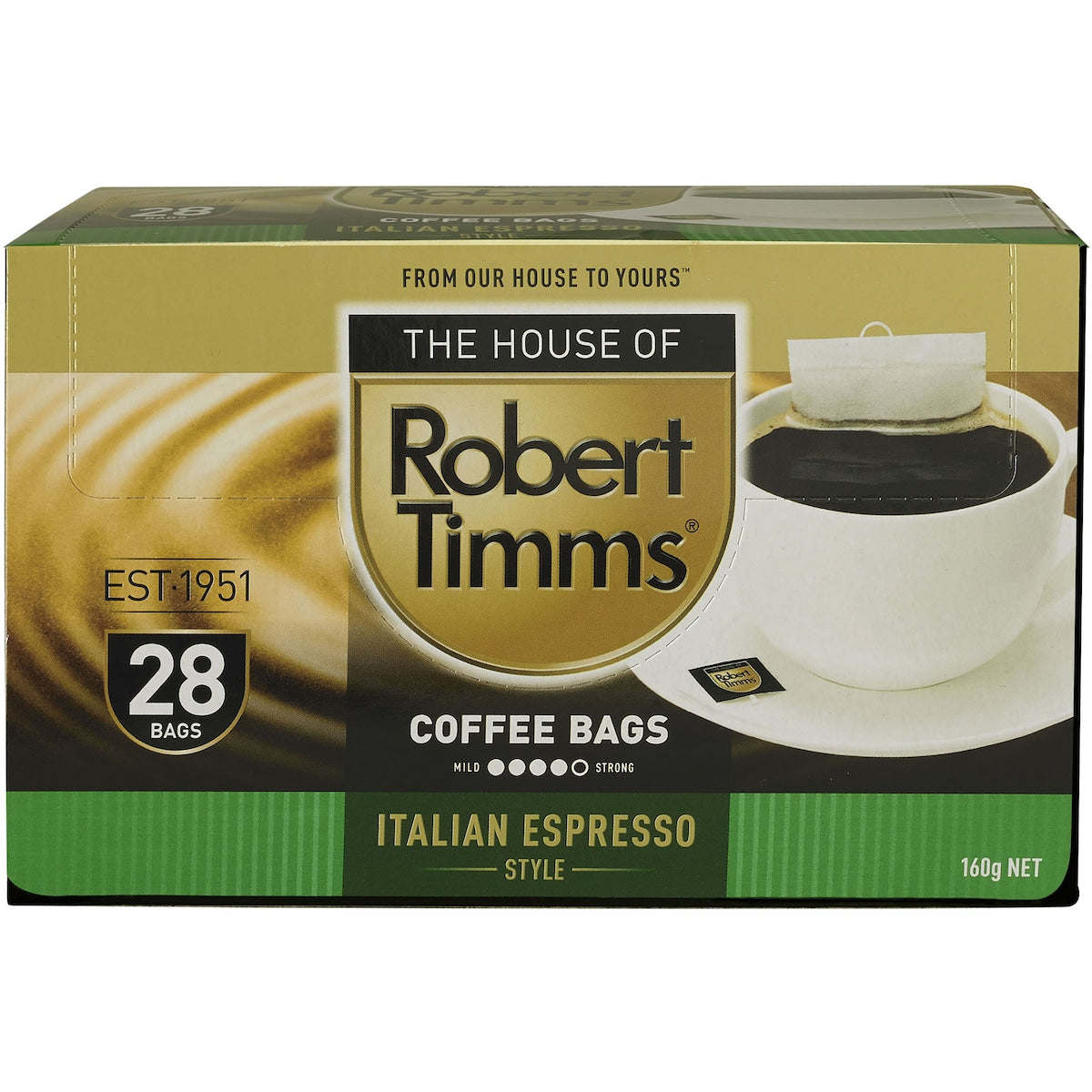 Robert Timms Italian Espresso Style Coffee Bags 28 Pack
