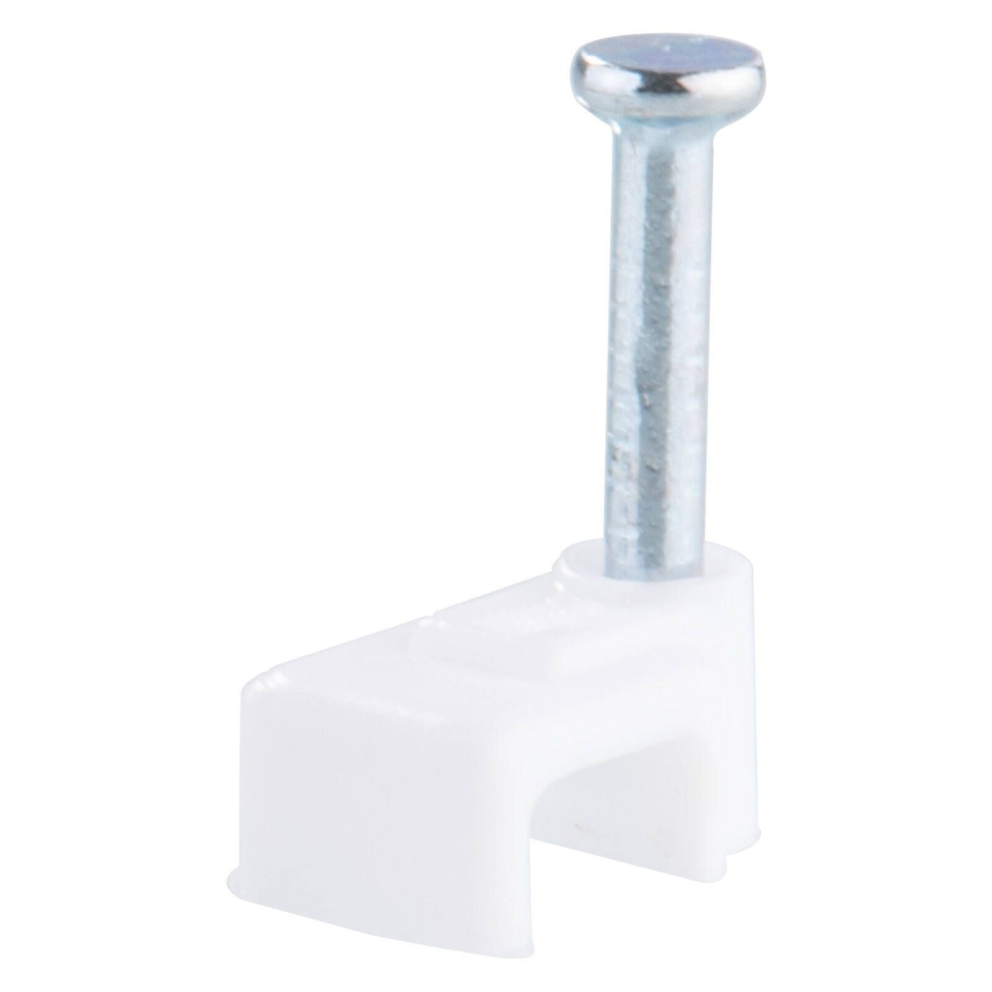 Deta 5mm White Flat Cable Clips - 200 Pack