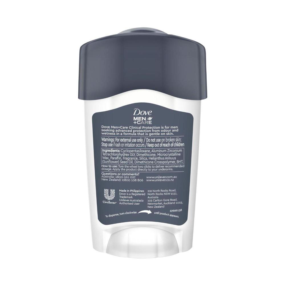 Dove Men Deodorant Clinical 96hr Cream Clean Comfort - 45mL