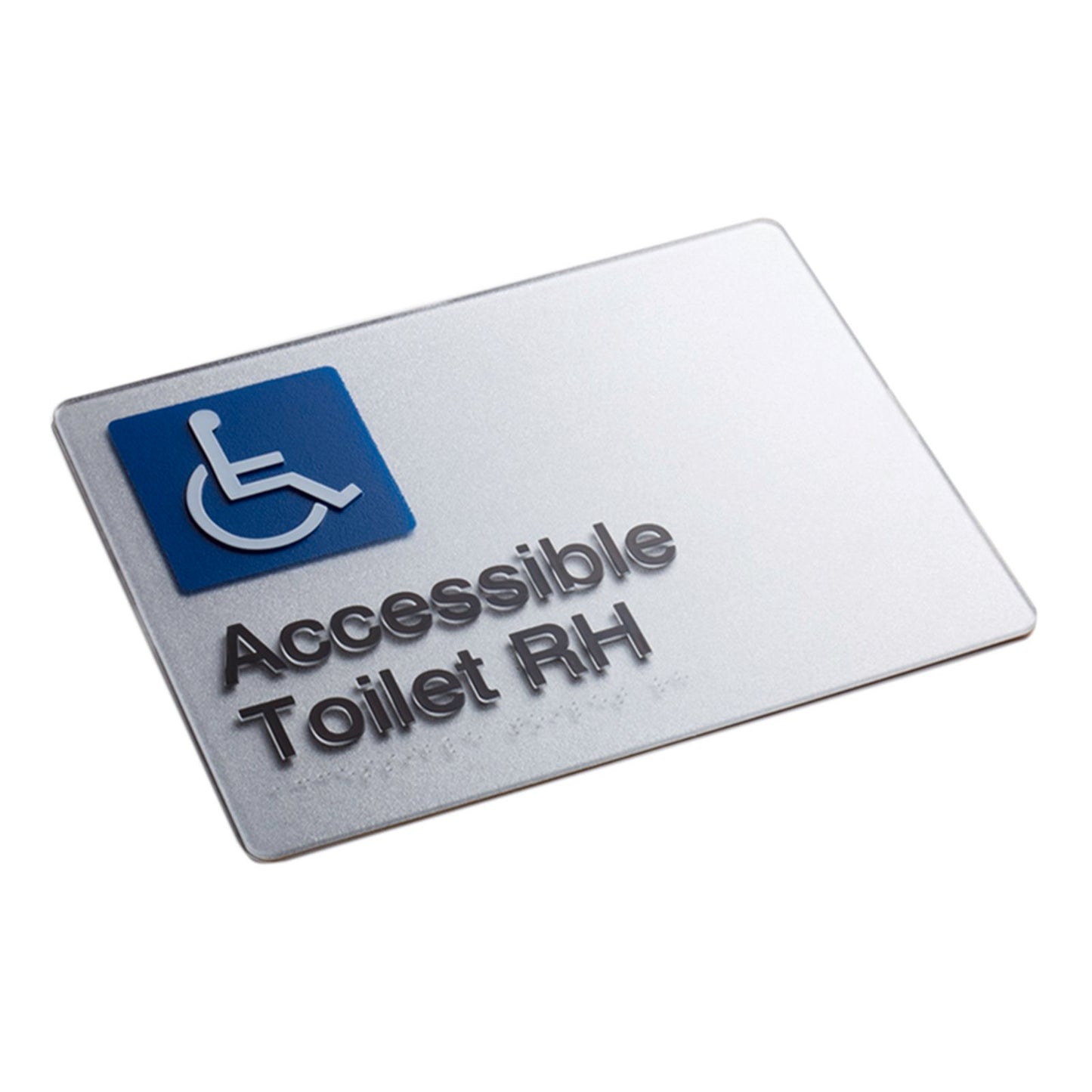 Sandleford Accessible Toilet Braille Sign - RH - 180 x 235mm