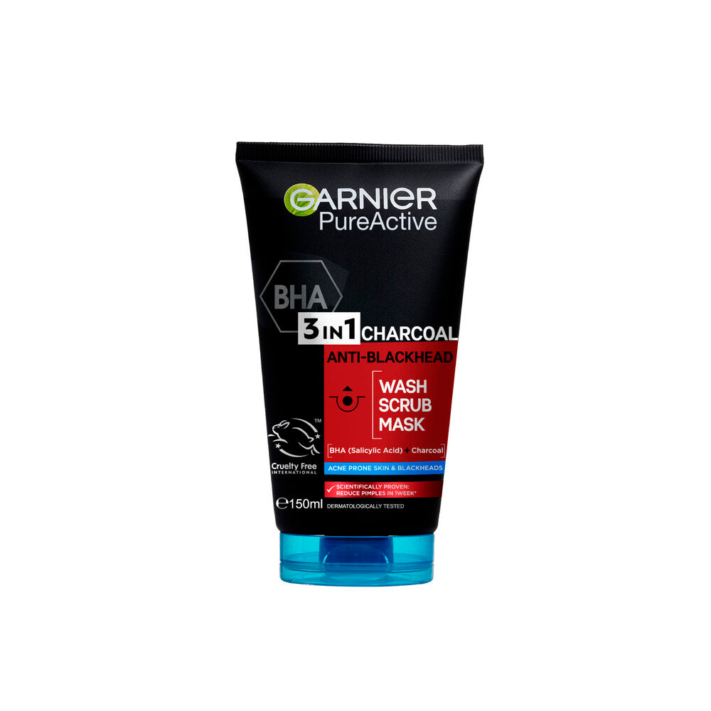 Garnier Pure Active 3 In 1 Charcoal Wash - 150mL