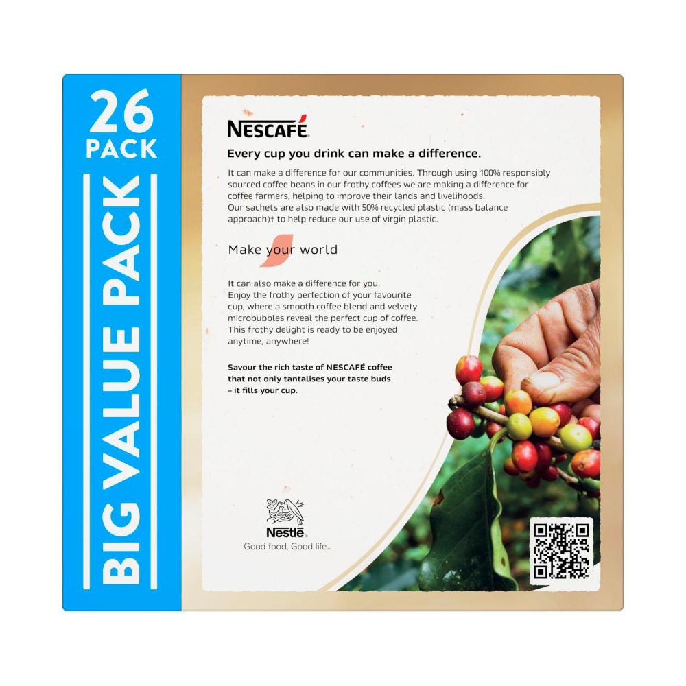 Nescafe Cappuccino Coffee Sachets | 26 Pack