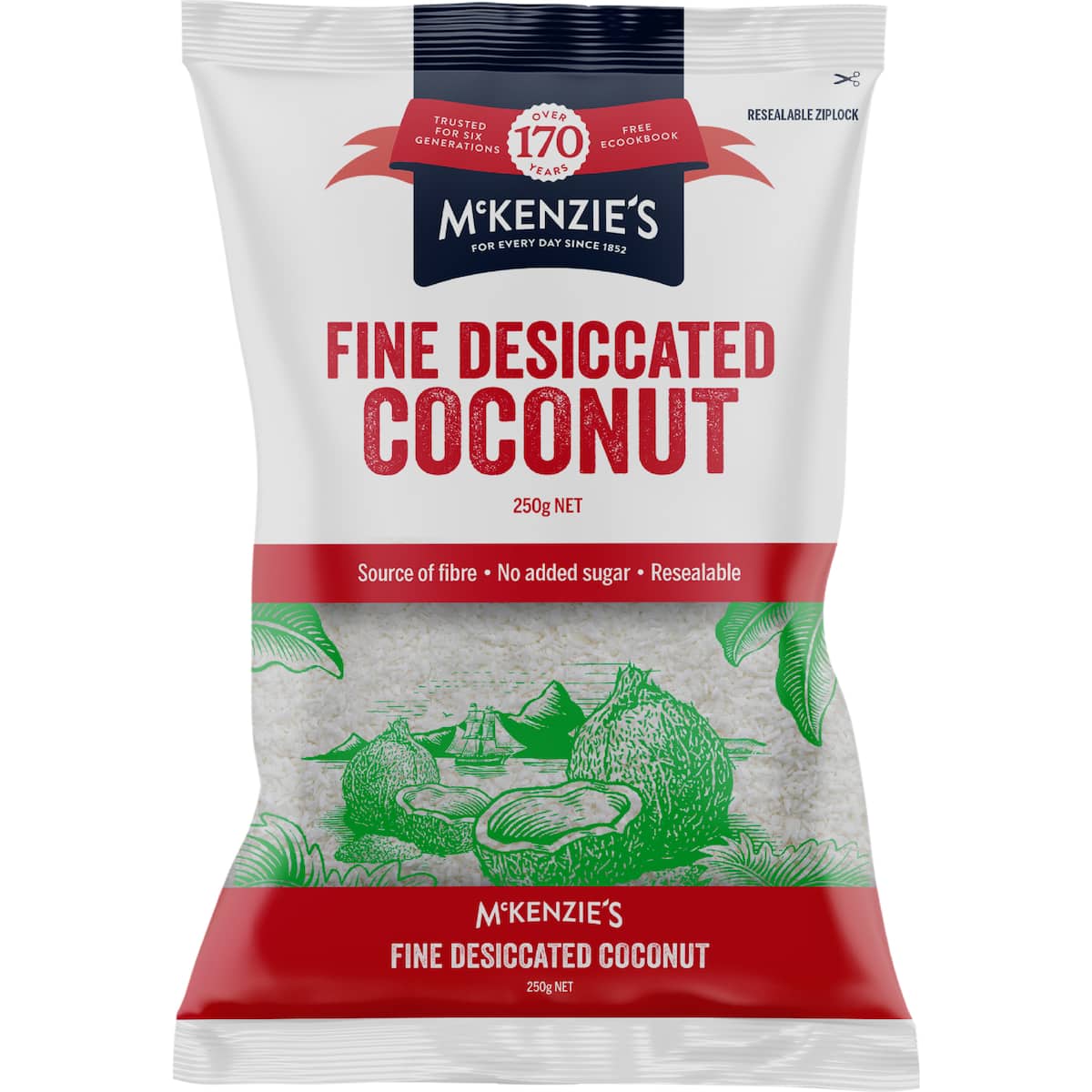 Mckenzie's Coconut Fine Desiccated 250g