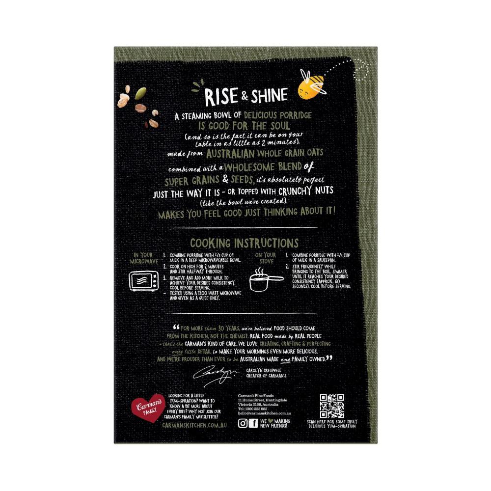 Carman's Porridge Sachets Natural 5 Grain & Super Seed 8 Pack - 320g