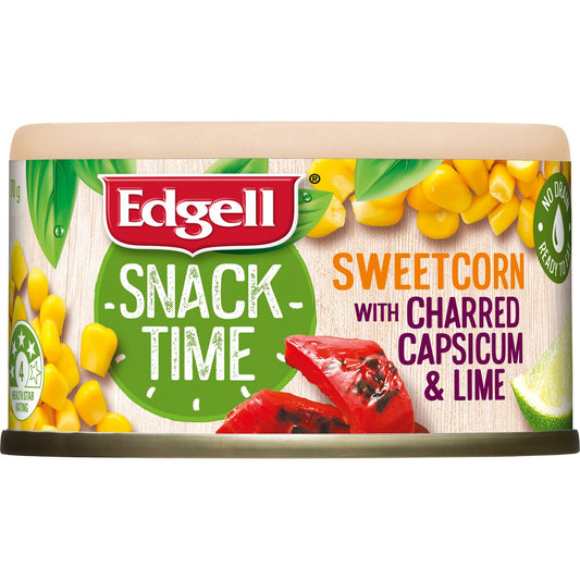 Edgell Snack Time Sweet Corn Salad Topper with Capsicum & Lime 70g