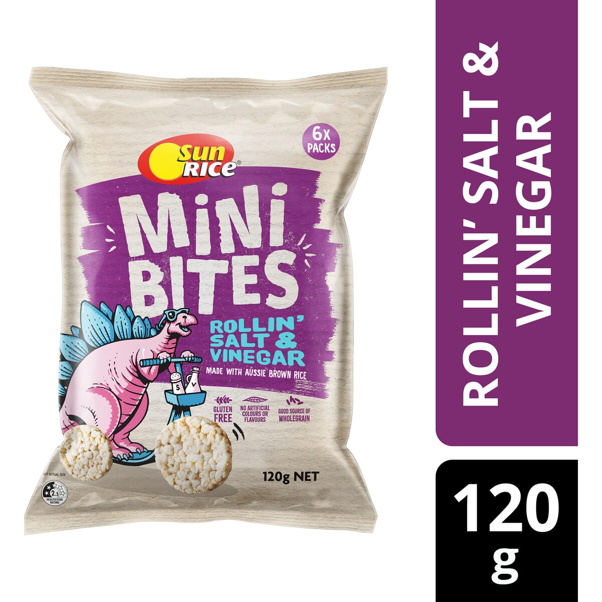 Sunrice Mini Bites Rollin' Salt & Vinegar 6 Pack