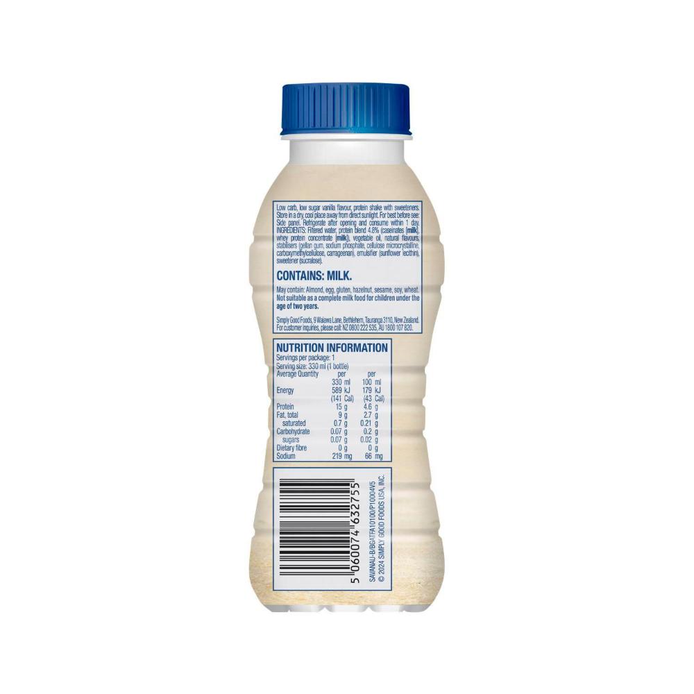 Atkins Low Carb Protein Shake Creamy Vanilla - 330mL