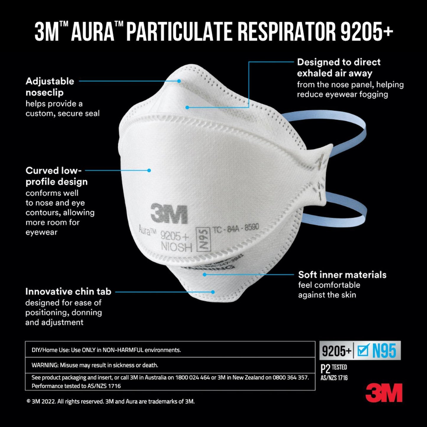 3M Aura Particulate Respirator - 10 Pack