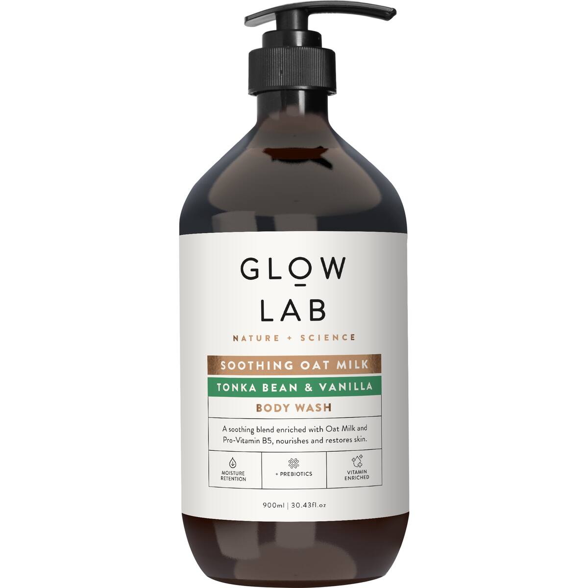 Glow Lab Oat Milk Body Wash Tonka Bean & Vanilla 900ml