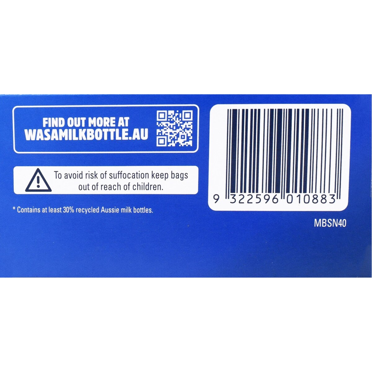 I Was A Milk Bottle Snack Resealable Slider Bags 40 pack