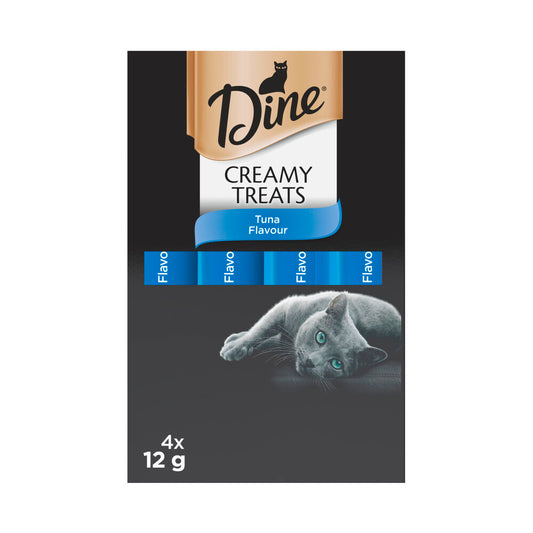 Dine Creamy Treats Tuna Flavour Cat Food 12g - 4 pack