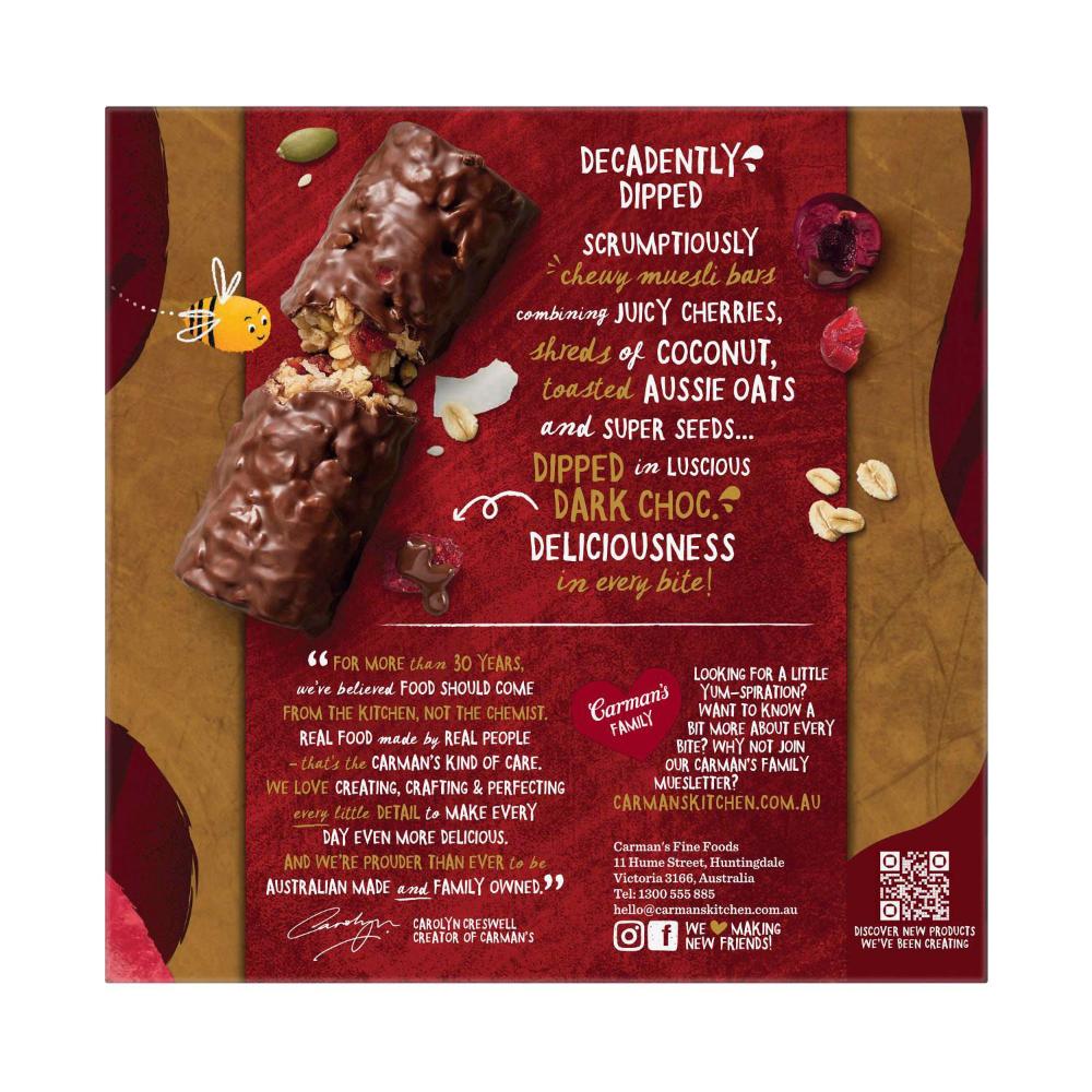 Carman's Breakfast Bars Dark Choc Cherry - 210g