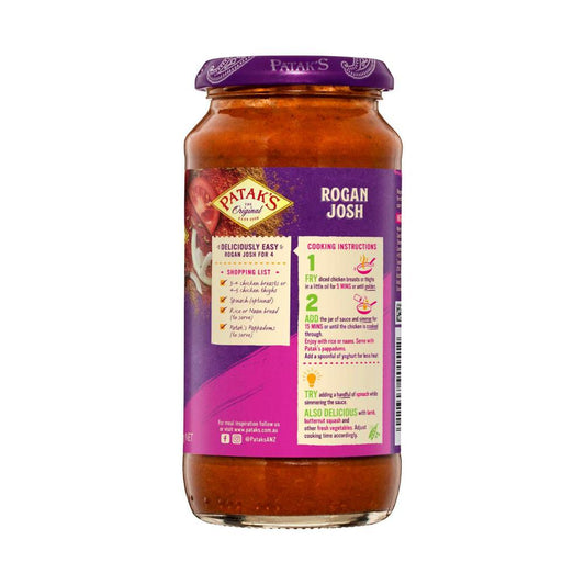 Patak's Rogan Josh Simmer Sauce Medium - 450g