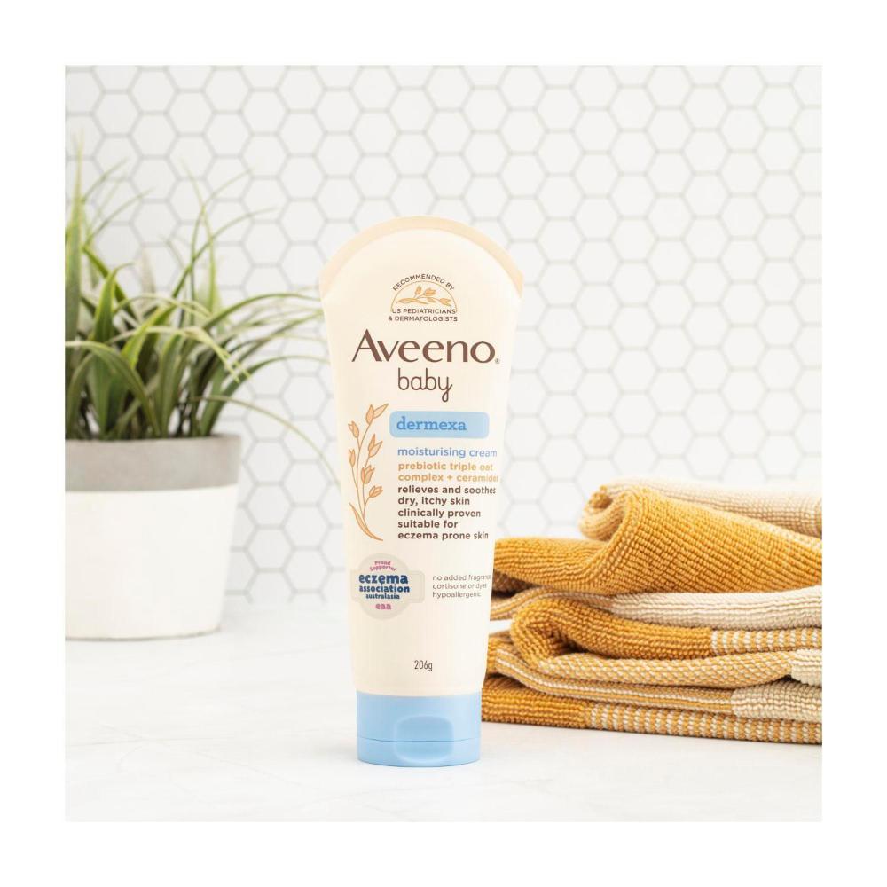 Aveeno Baby Dermexa Fragrance Free Eczema Prone Sensitive Moisturising Cream - 206g