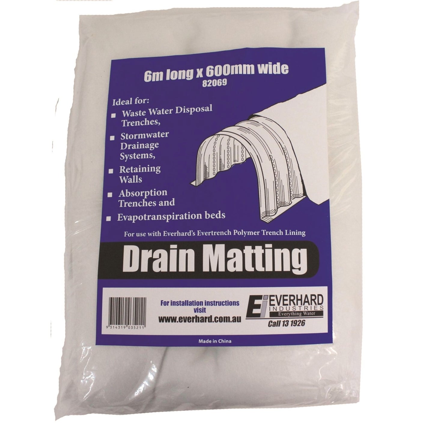 Everhard Drain Matting - 600mm x 6m