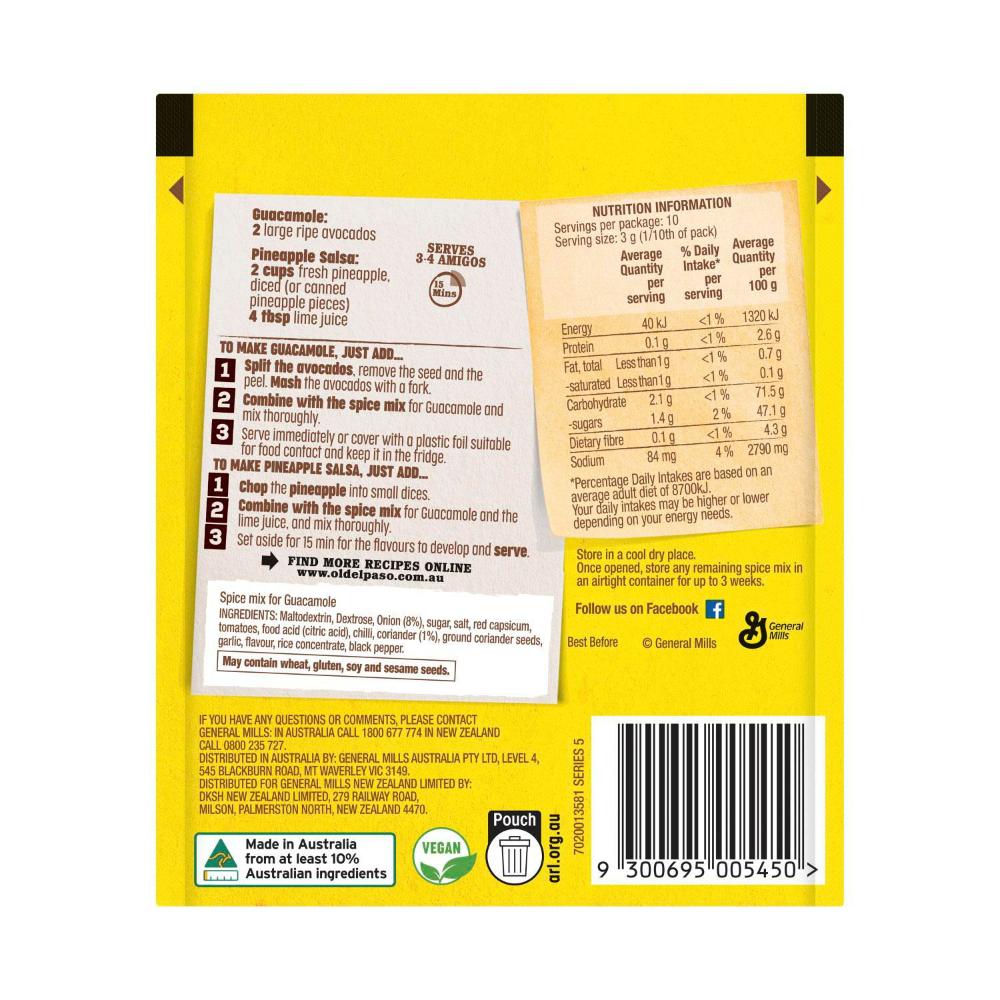 Old El Paso Spice Mix Guacamole - 30g