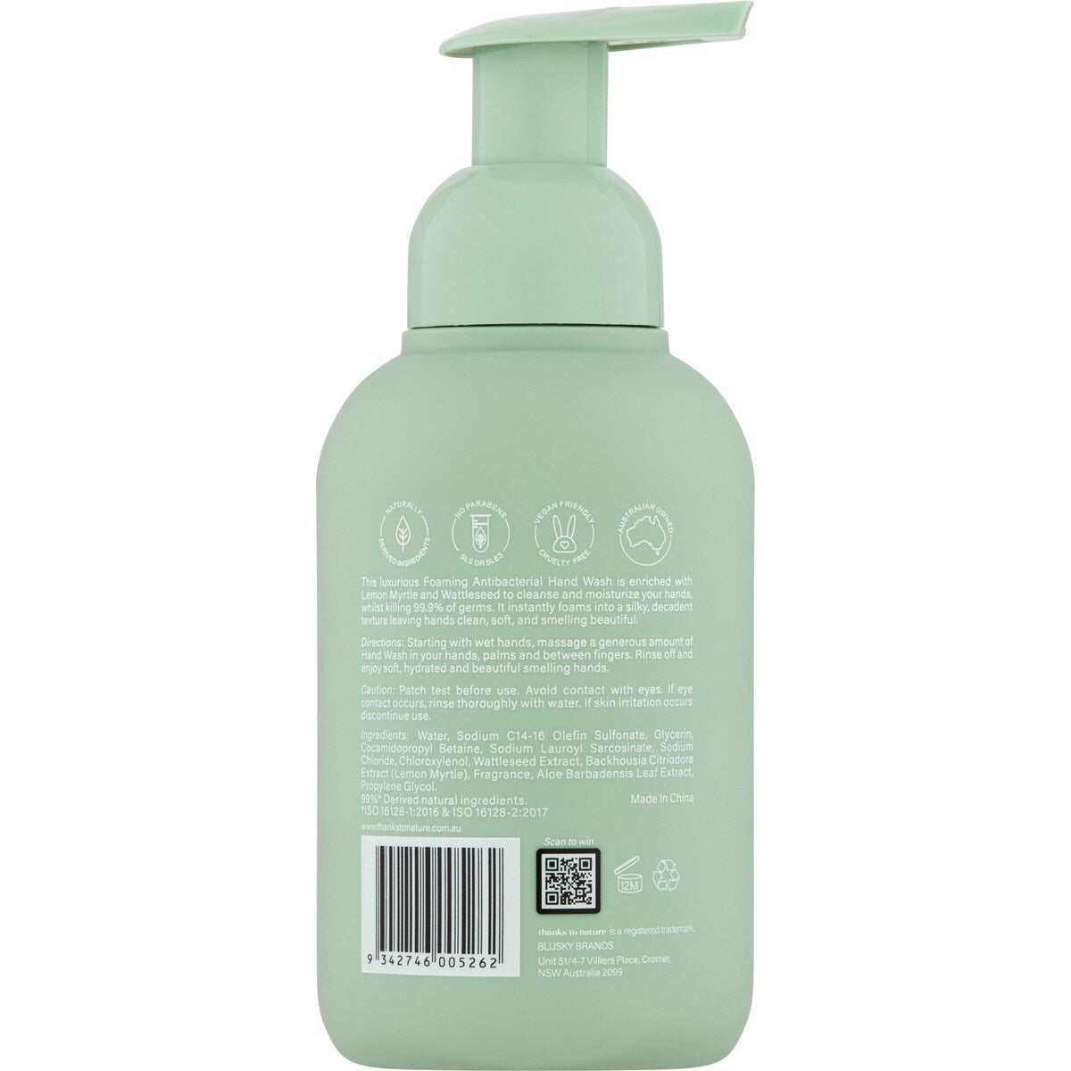 Thanks To Nature Foaming Antibacterial Hand Wash Revitalise 500ml