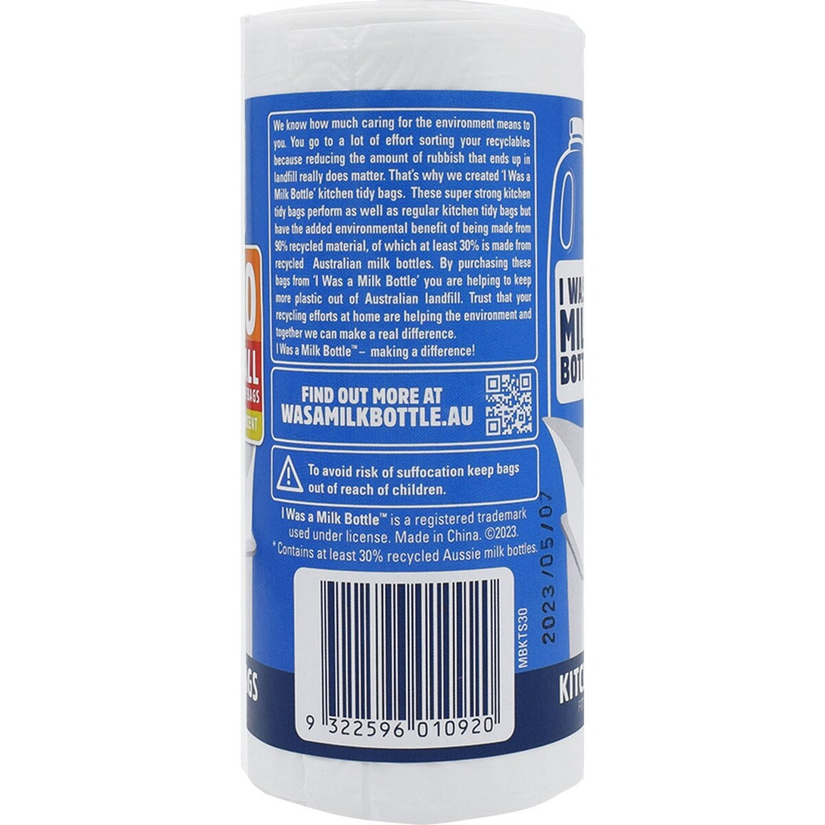 I Was A Milk Bottle Kitchen Tidy Bag Small 30 pack