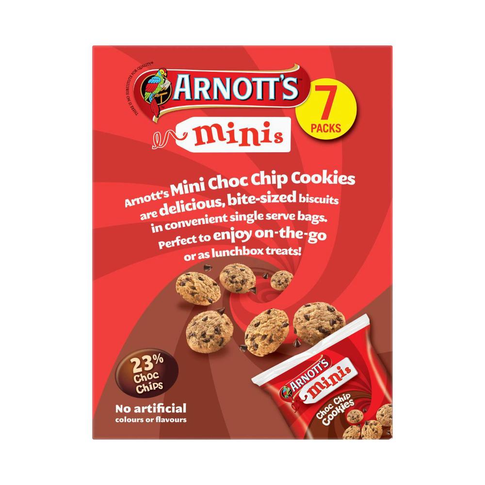 Arnott's Mini Choc Chip Cookies 7 Pack - 175g