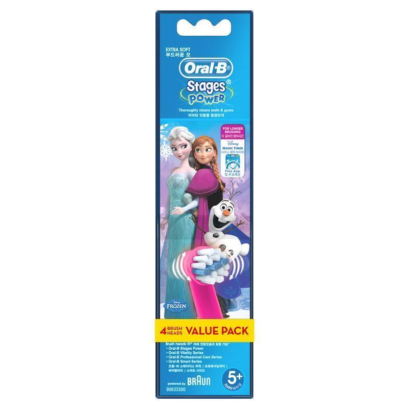 Oral B Power Toothbrush Kids Frozen Refills - 4 Pack