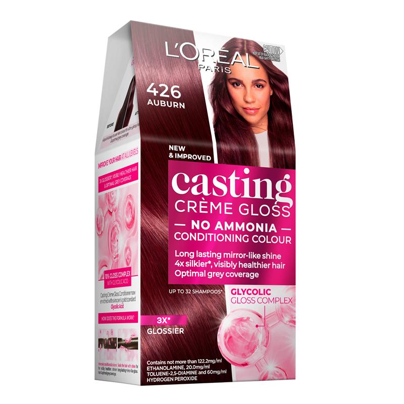 L'Oreal Paris Casting Creme Gloss Semi-Permanent Hair Colour - 426 Auburn (Ammonia Free)