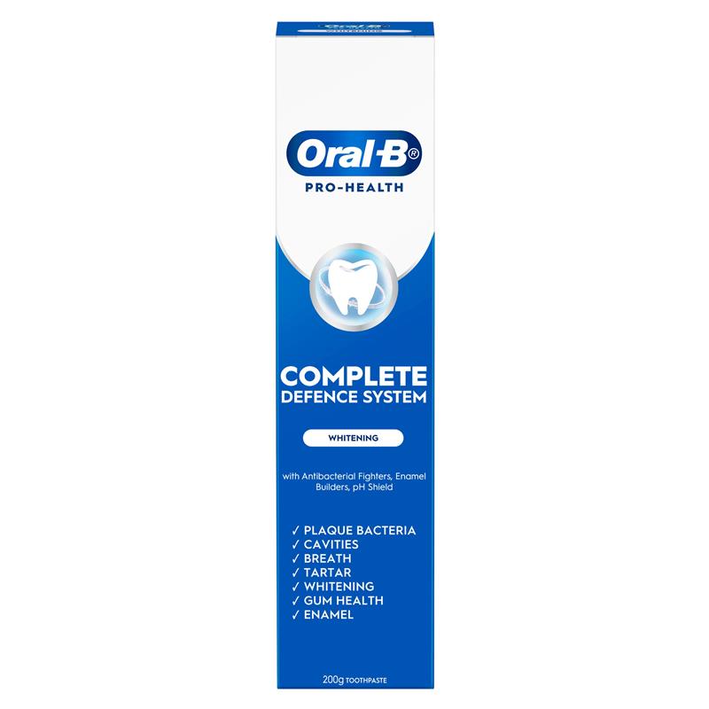 Oral B Toothpaste Pro Health Complete Defence System Whitening 200g