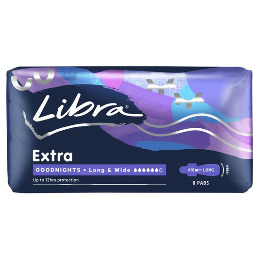 Libra Goodnights Pads Extra Long & Wide 6 Pack