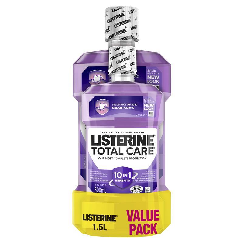 Listerine Total Care Antibacterial Mouthwash Value Pack 1.5L