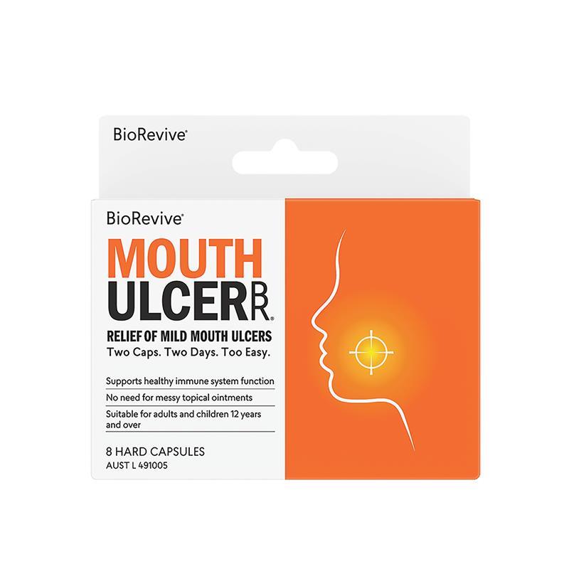 BioRevive MouthUlcer Mouth Ulcer Relief 8 Capsules