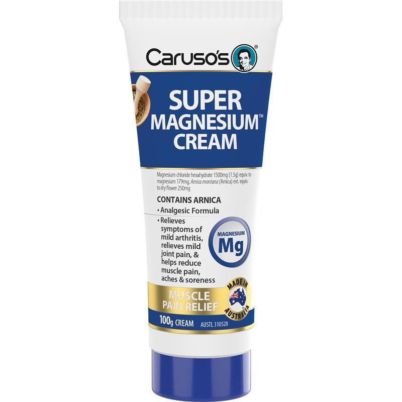 Caruso's Super Magnesium Cream 100g - Natural Relief for Muscle Pain