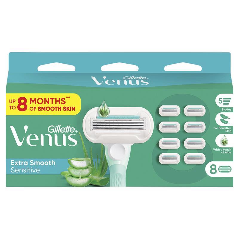 Gillette Venus Extra Smooth Sensitive Blades 8 Pack Refill