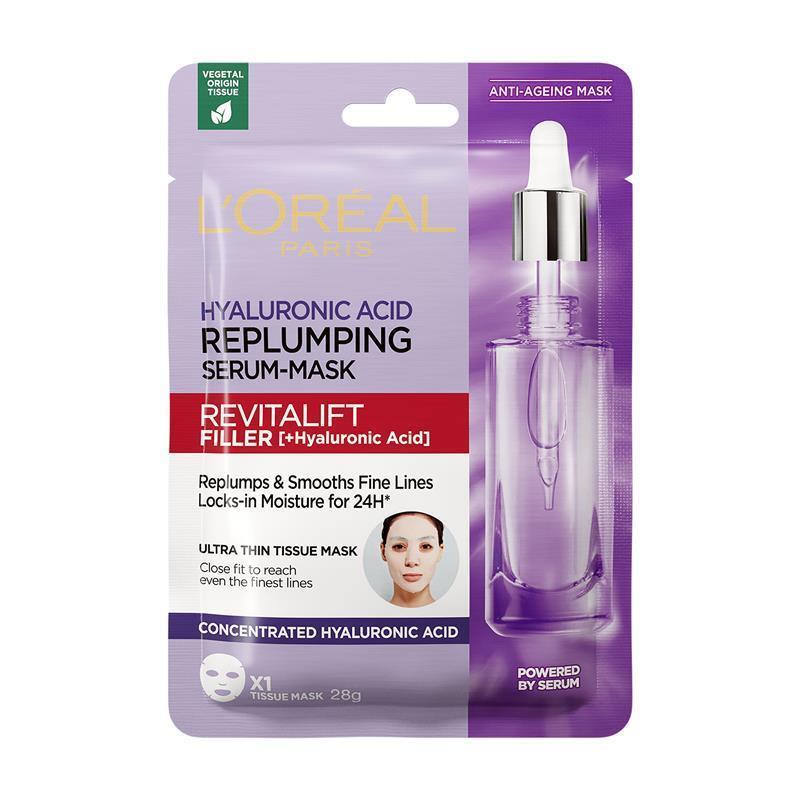 L'Oreal Paris Revitalift Filler Hyaluronic Acid Plumping Anti Wrinkle Sheet Mask