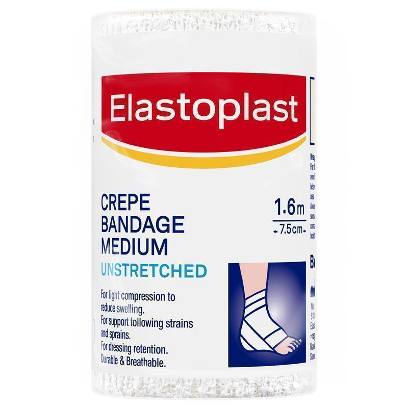 Elastoplast Medium Weight Crepe Bandage 7.5cm x 1.6m