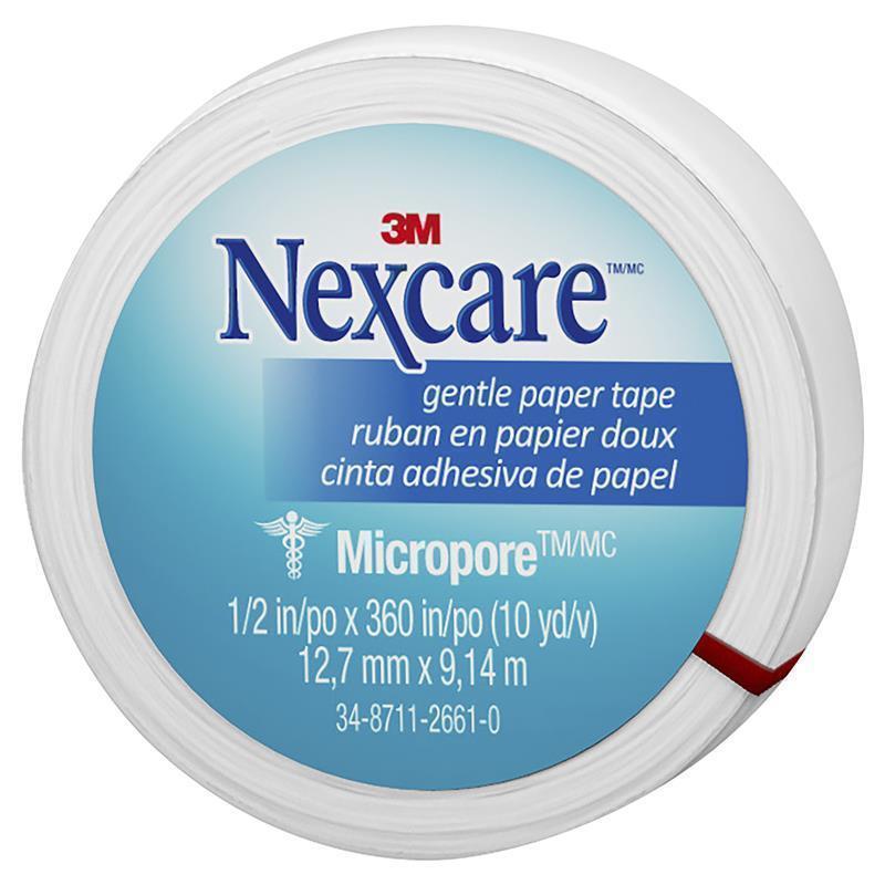 Nexcare Micropore Gentle Paper Tape - White 12.7mm x 9.14m