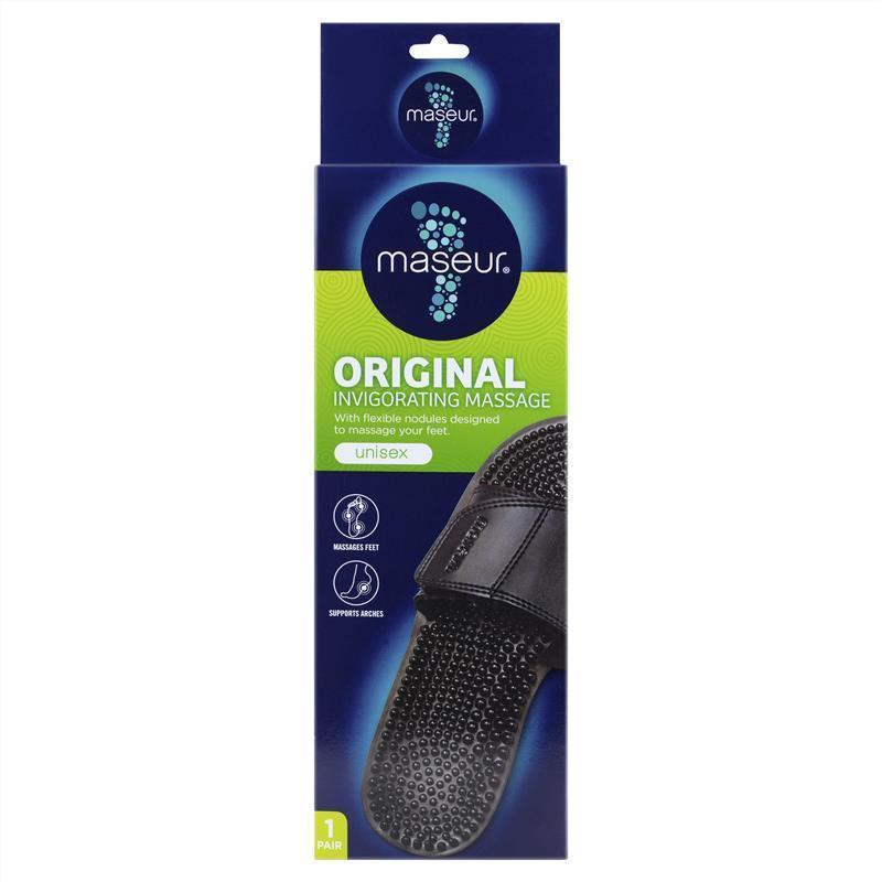 Maseur Invigorating Massage Sandal Black Size 6