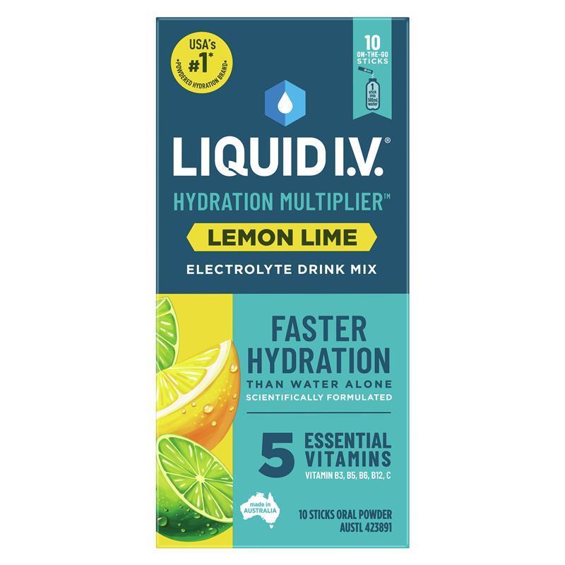 Liquid IV Hydration Lemon Lime 10 Sachets