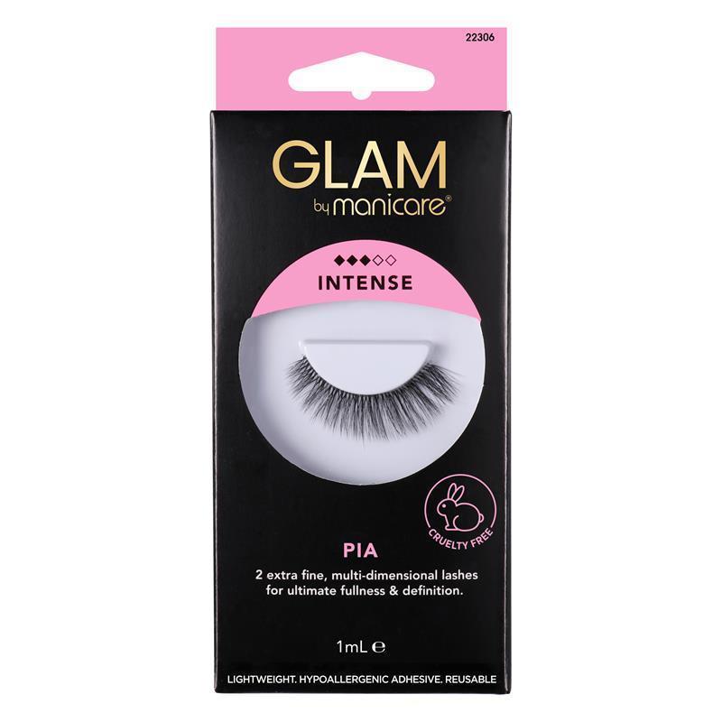 Glam By Manicare Pia Lashes Intense - 2 Extra Fine Lashes for Ultimate Fullness
