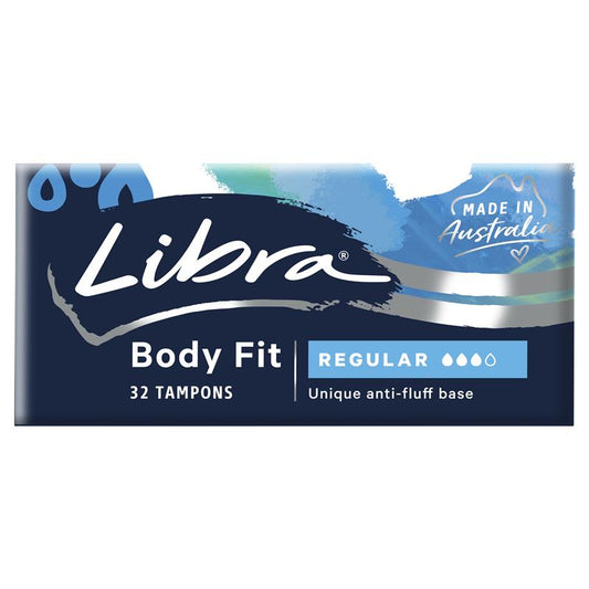 Libra Body Fit Regular Tampons - 32 Pack for Medium Flow